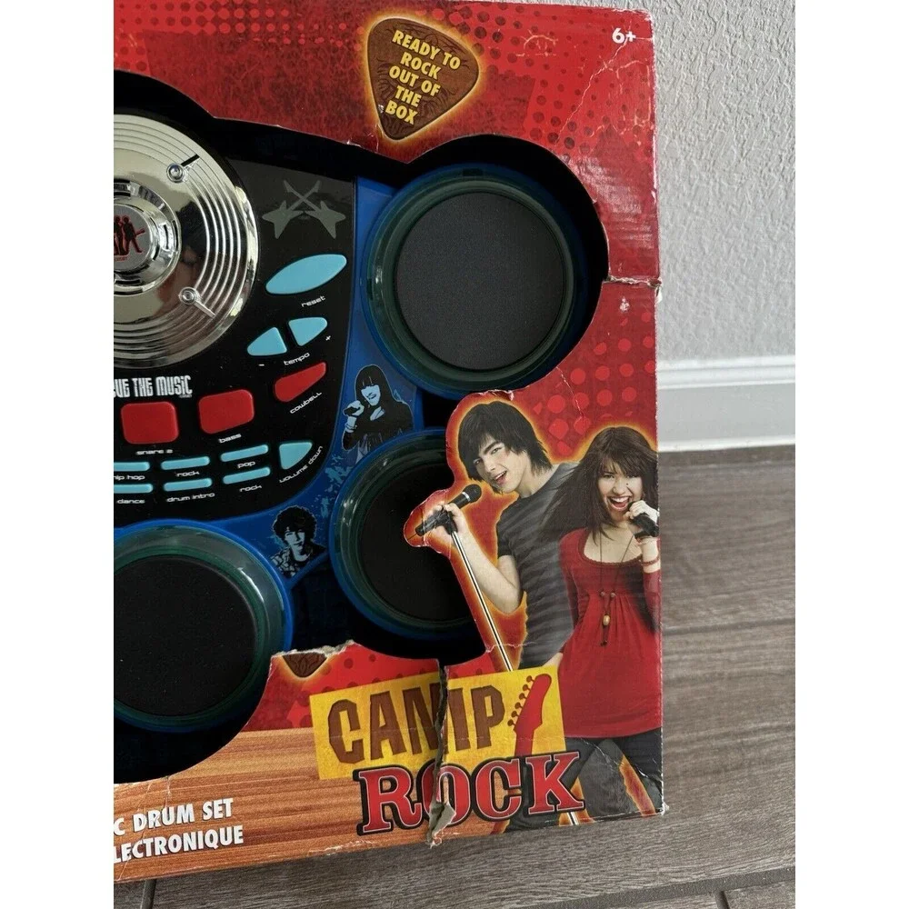 DISNEY STORE Exclusive CAMP ROCK ELECTRONIC DRUM SET NEW HTF